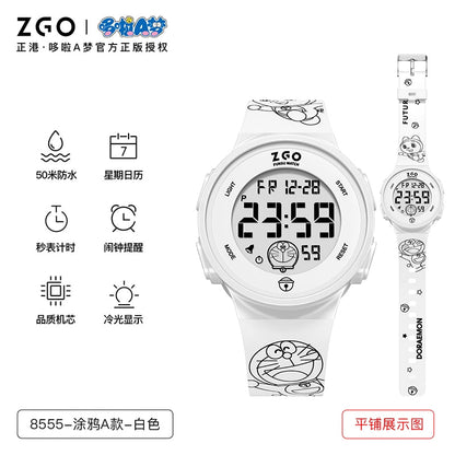 Doraemon Multi-Function Sports Watch 50M Waterproof Glow in the Dark