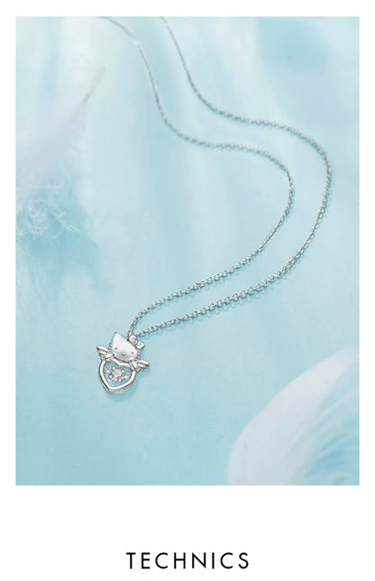 Hello Kitty Angel Heart 925 Sterling Silver Necklace