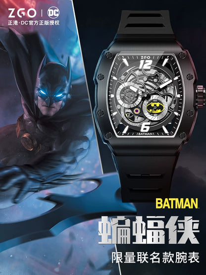 Batman Stainless Steel Men's Mechanical Watch 50M Waterproof Glow in the Dark