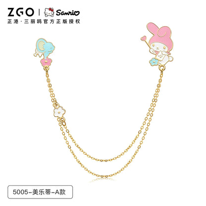 Sanrio Characters Cinnamoroll/Hello Kitty/My Melody Colored Metal Brooch