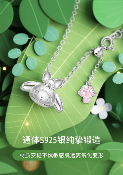 My Melody & Flat 925 Sterling Silver Necklace