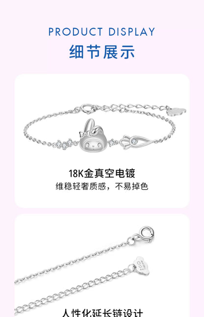 My Melody Carrot 925 Sterling Silver Bracelet