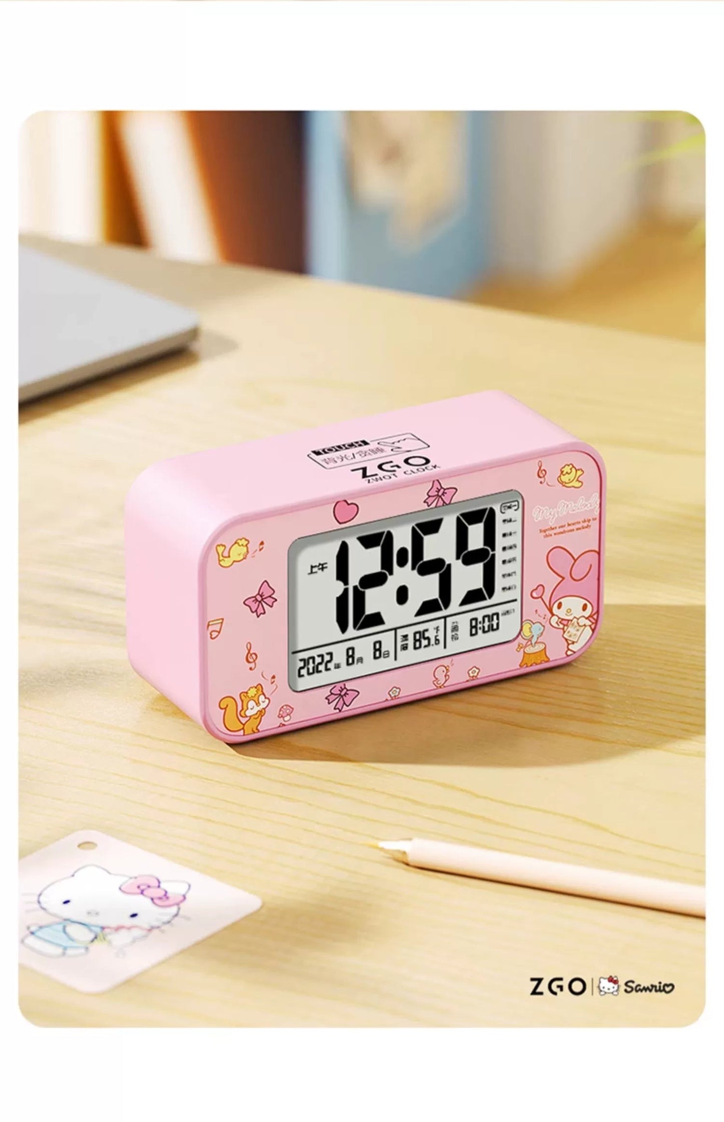 Sanrio Characters Cinnamoroll/Hello Kitty/My Melody/Badtz-Maru Digital Alarm Clock