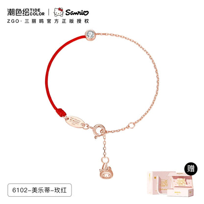 My Melody Lucky Red String 925 Sterling Silver Bracelet