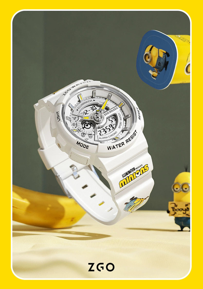 Minions Electric Sports Watch 50M Waterproof Glow in the Dark