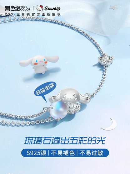 Cinnamoroll Moonstone 925 Sterling Silver Bracelet