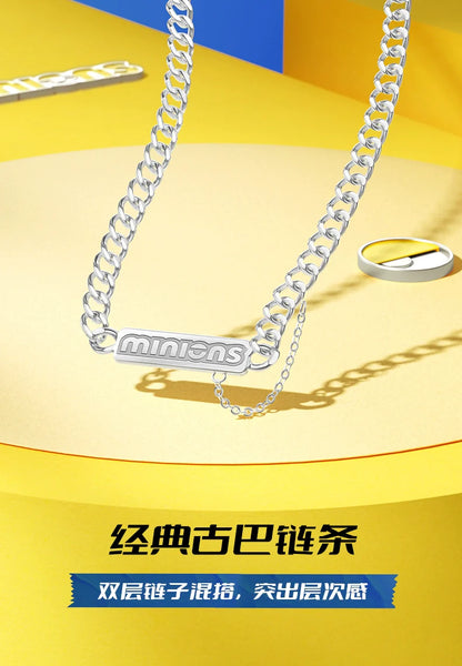 Minions Titanium Steel Cuban Chain Necklace