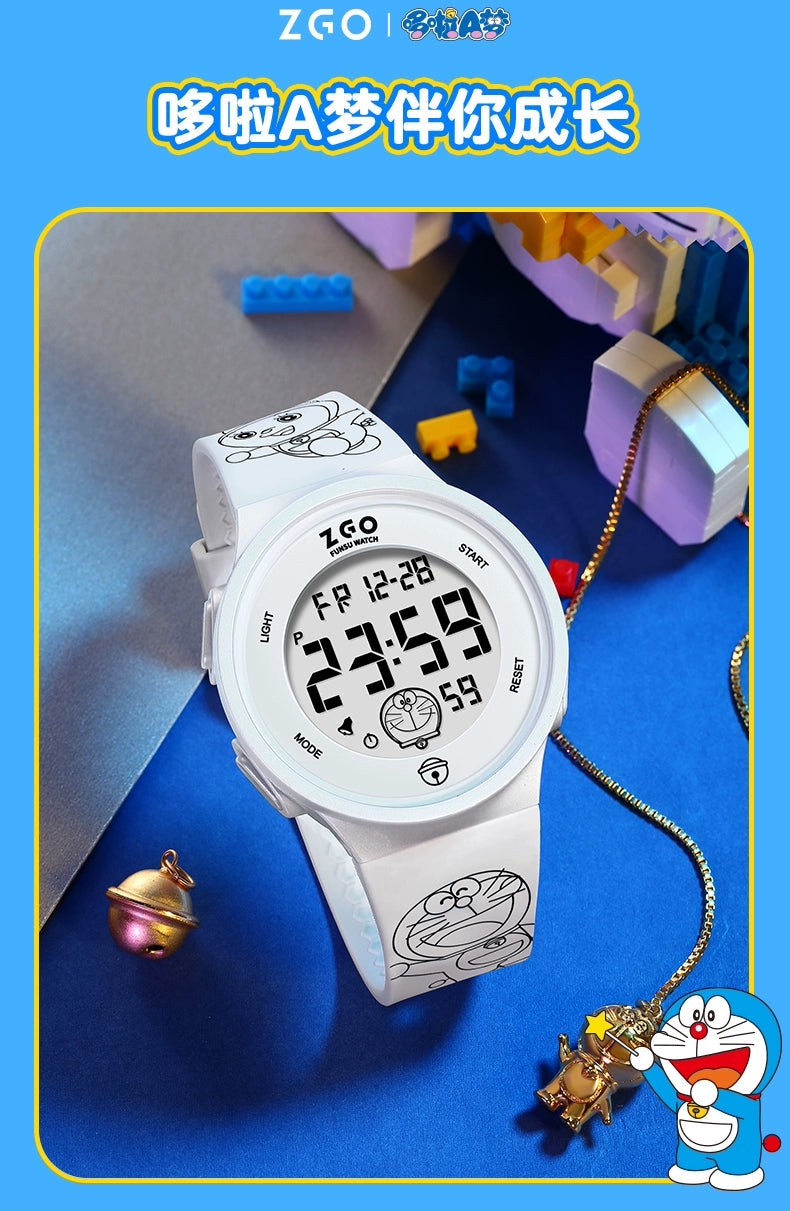 Doraemon Multi-Function Sports Watch 50M Waterproof Glow in the Dark