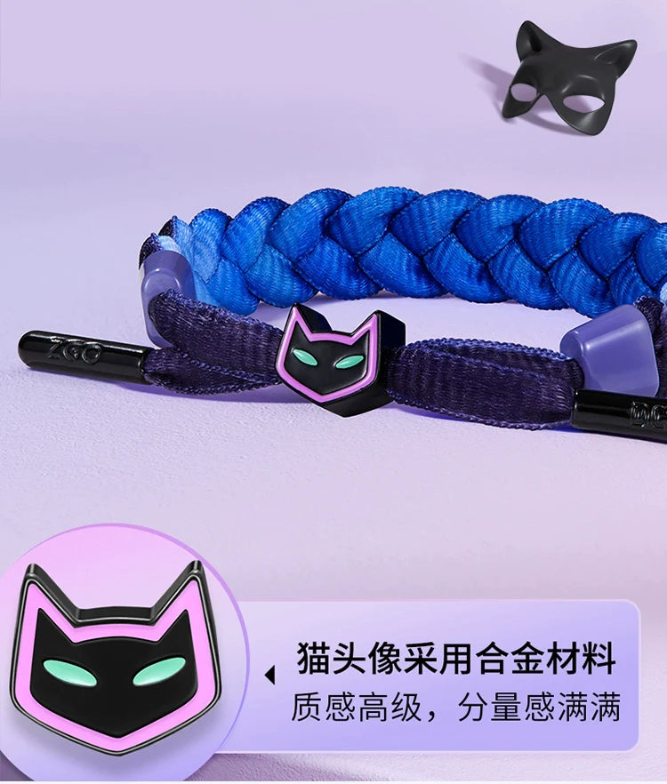 Catwoman Gradient Blue Adjustable Wrist String Bracelet