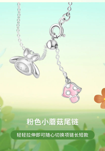 My Melody & Flat 925 Sterling Silver Necklace