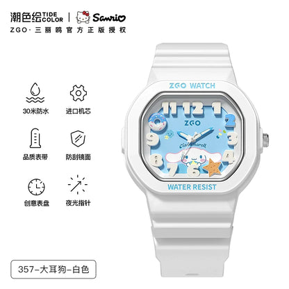 Cinnamoroll Snacks Electronic Watch 30M Waterproof Glow in the Dark