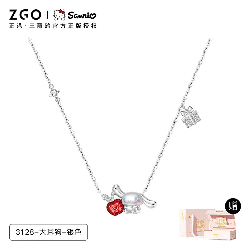 Cinnamoroll Red Apple 925 Sterling Silver Necklace