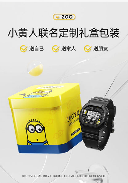 Minions Electric Sports Fashion Watch 50M Waterproof Glow in the Dark