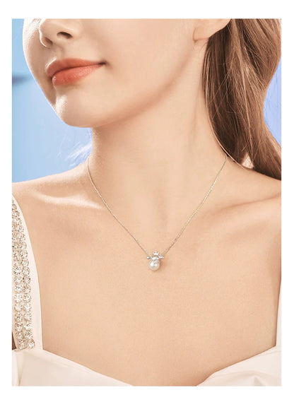 Cinnamoroll Mermaid's Teardrop 925 Sterling Silver Pearl Necklace