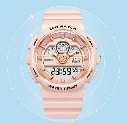 Doraemon Electric Sports Watch 50M Waterproof Glow in the Dark