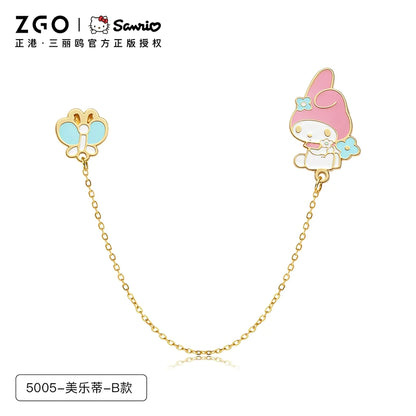 Sanrio Characters Cinnamoroll/Hello Kitty/My Melody Colored Metal Brooch