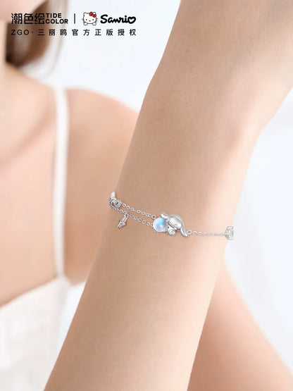 Cinnamoroll Moonstone 925 Sterling Silver Bracelet