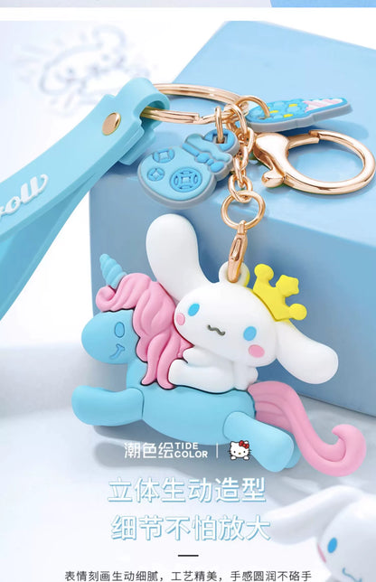 Hello Kitty/My Melody/Cinnamoroll/Little Twin Stars Unicorn Key Chain