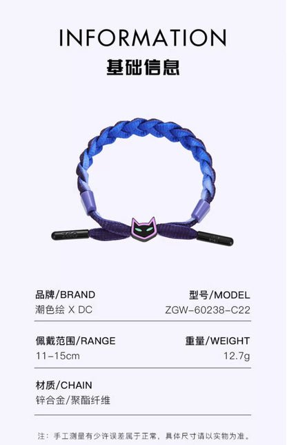 Catwoman Gradient Blue Adjustable Wrist String Bracelet