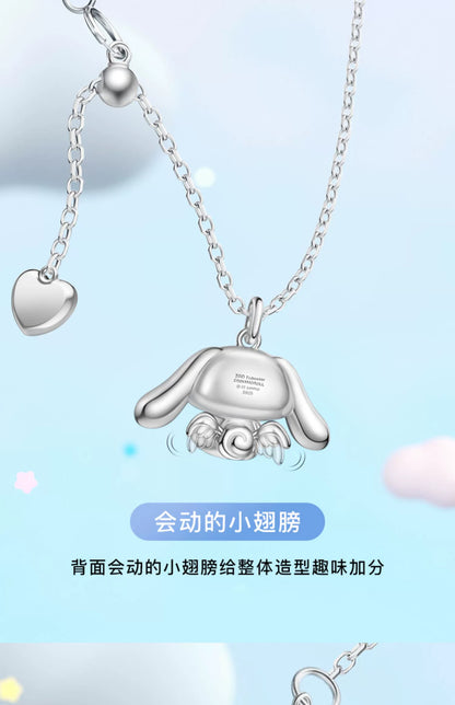 Cinnamoroll Flipping Wings 925 Sterling Silver Necklace