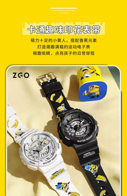 Minions Electric Sports Watch 50M Waterproof Glow in the Dark