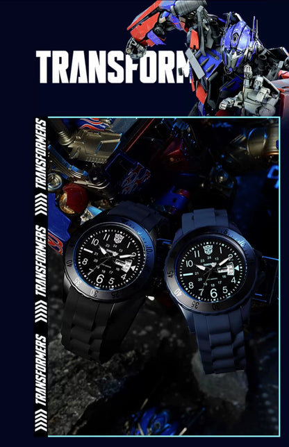 Transformers Sports Quartz Watch 30M Waterproof Glow in the Dark