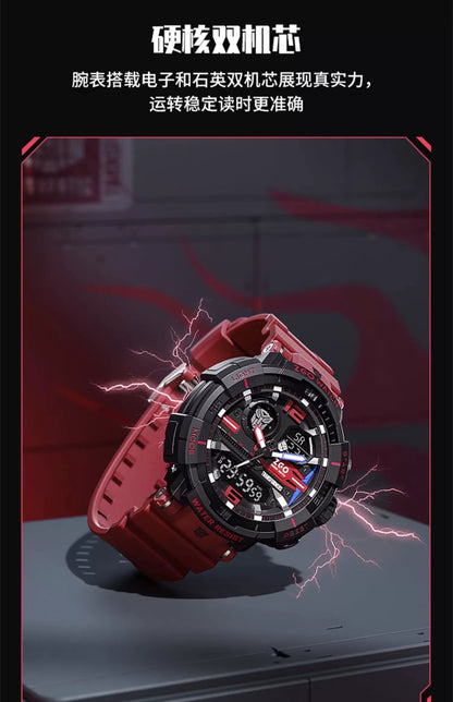 Transformers Red & Black Sports Watch 50M Waterproof Glow in the Dark