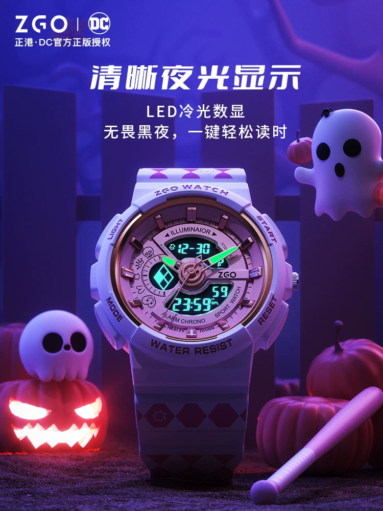 Harley Quinn Sports Watch 50M Waterproof Glow in the Dark