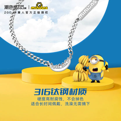 Minions Banana Titanium Steel Necklace