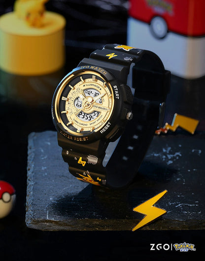 Pokemon Pikachu Sports Watch 50M Waterproof Glow in the Dark