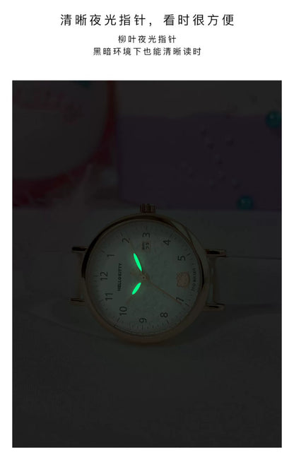 Hello Kitty Quartz Watch Glow in the Dark 30M Waterproof