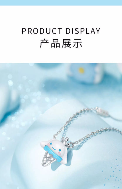 Cinnamoroll Icecream 925 Sterling Silver Necklace