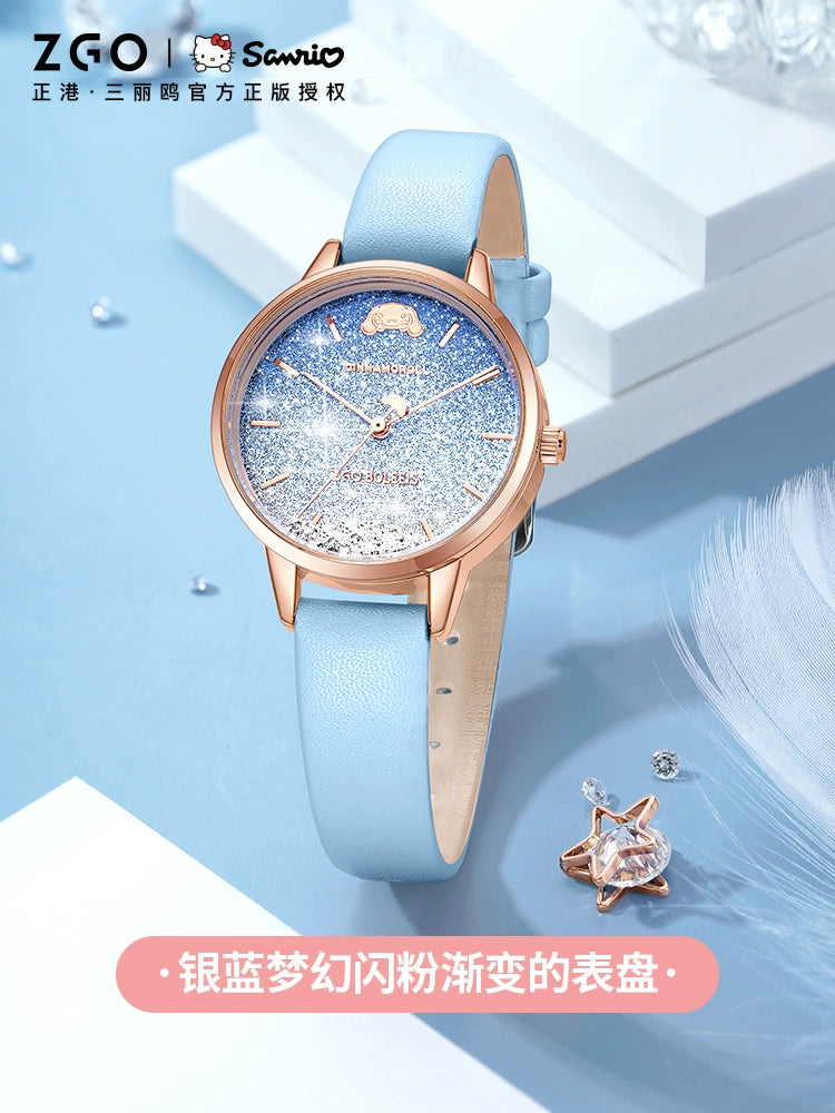 Cinnamoroll Moving Crystals Women's Quartz Watch 30M Waterproof