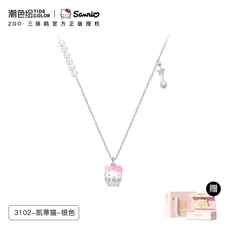 Hello Kitty Icecream 925 Sterling Silver Necklace