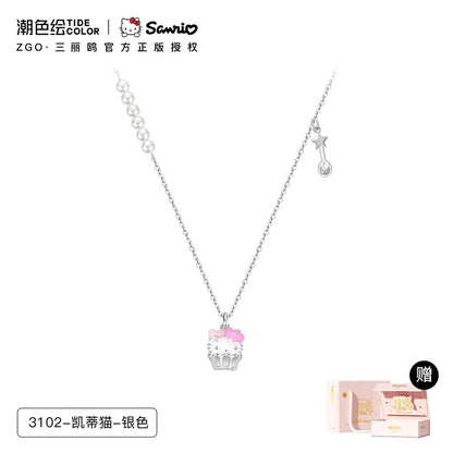 Hello Kitty Icecream 925 Sterling Silver Necklace