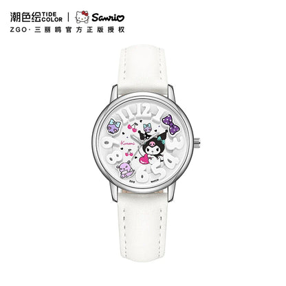 Kuromi Cherry Quartz Watch 30M Waterproof Glow in the Dark