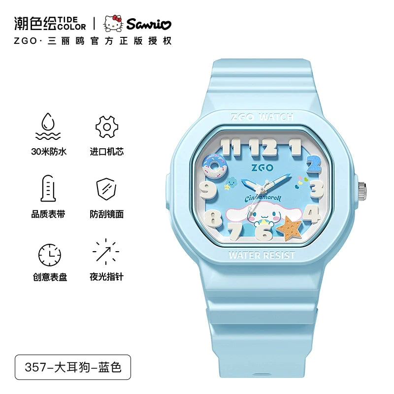 Cinnamoroll Snacks Electronic Watch 30M Waterproof Glow in the Dark