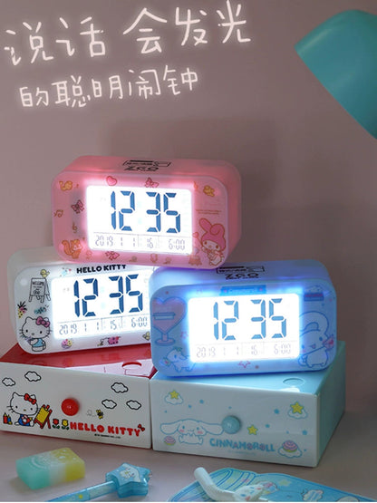 Sanrio Characters Cinnamoroll/Hello Kitty/My Melody/Badtz-Maru Digital Alarm Clock