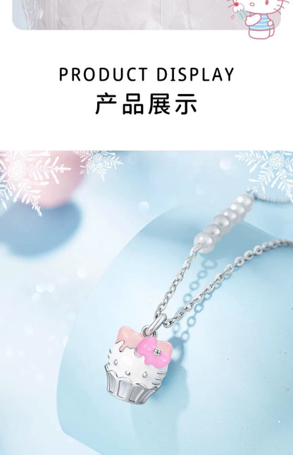 Hello Kitty Icecream 925 Sterling Silver Necklace