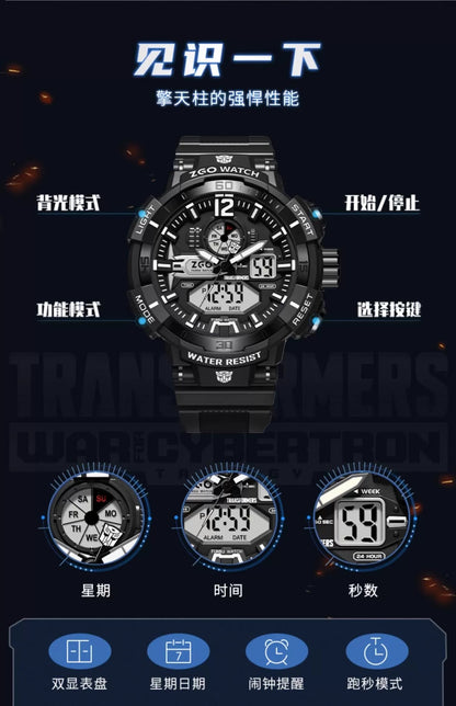 Transformers Electric Sports Watch 50M Waterproof Glow in the Dark