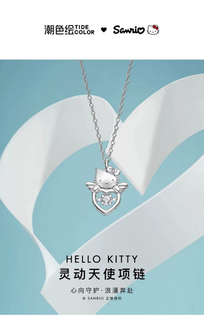 Hello Kitty Angel Heart 925 Sterling Silver Necklace