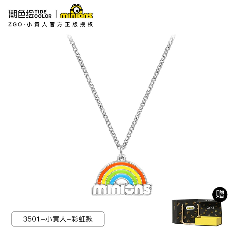 Minions Rainbow Titanium Steel Necklace