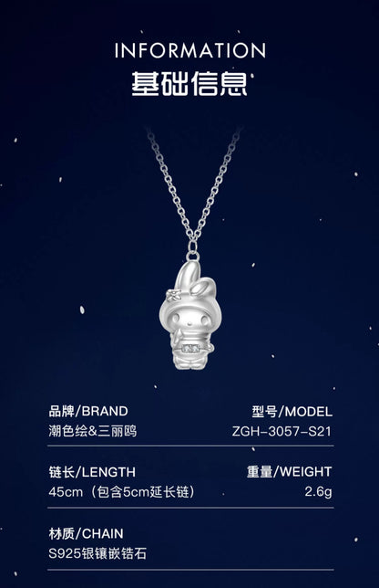 My Melody Astronaut 925 Sterling Silver Necklace