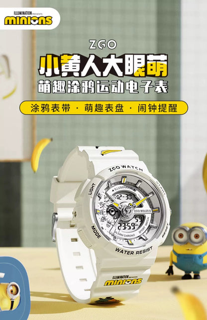 Minions Electric Sports Watch 50M Waterproof Glow in the Dark