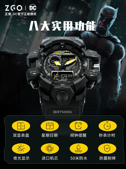 Batman/Superman/The Flash Sports Watch 50M Waterproof Glow in the Dark