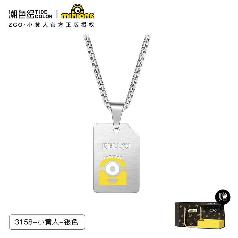 Minions Fashion Titanium Steel Men's Necklace