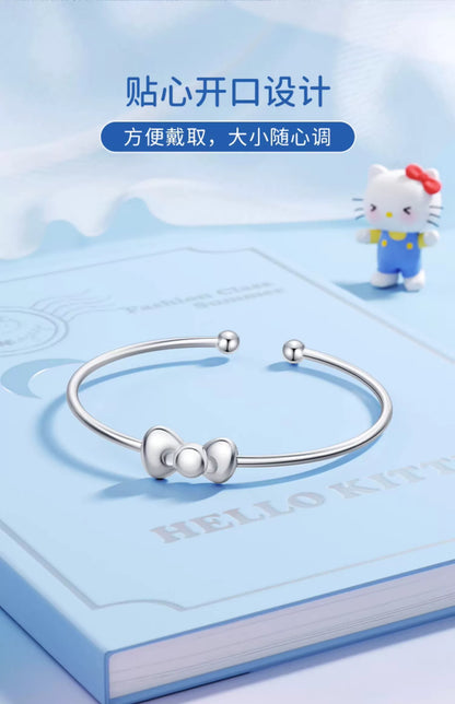 Hello Kitty Lucky Bow 925 Sterling Silver Bracelet