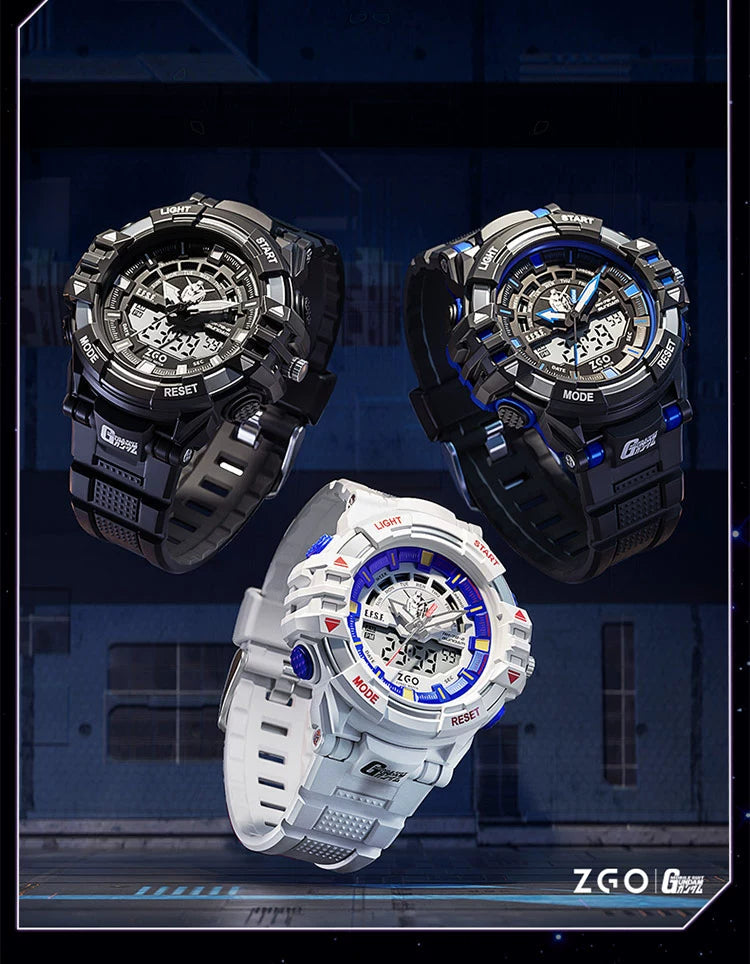 Gundam Sports Watch 50M Waterproof Glow in the Dark