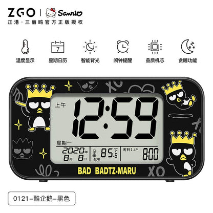 Sanrio Characters Cinnamoroll/Hello Kitty/My Melody/Badtz-Maru Digital Alarm Clock