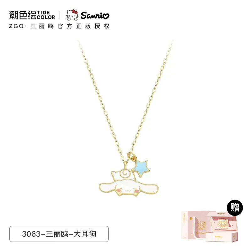 Cinnamoroll/My Melody Sleepy 925 Sterling Silver Necklace